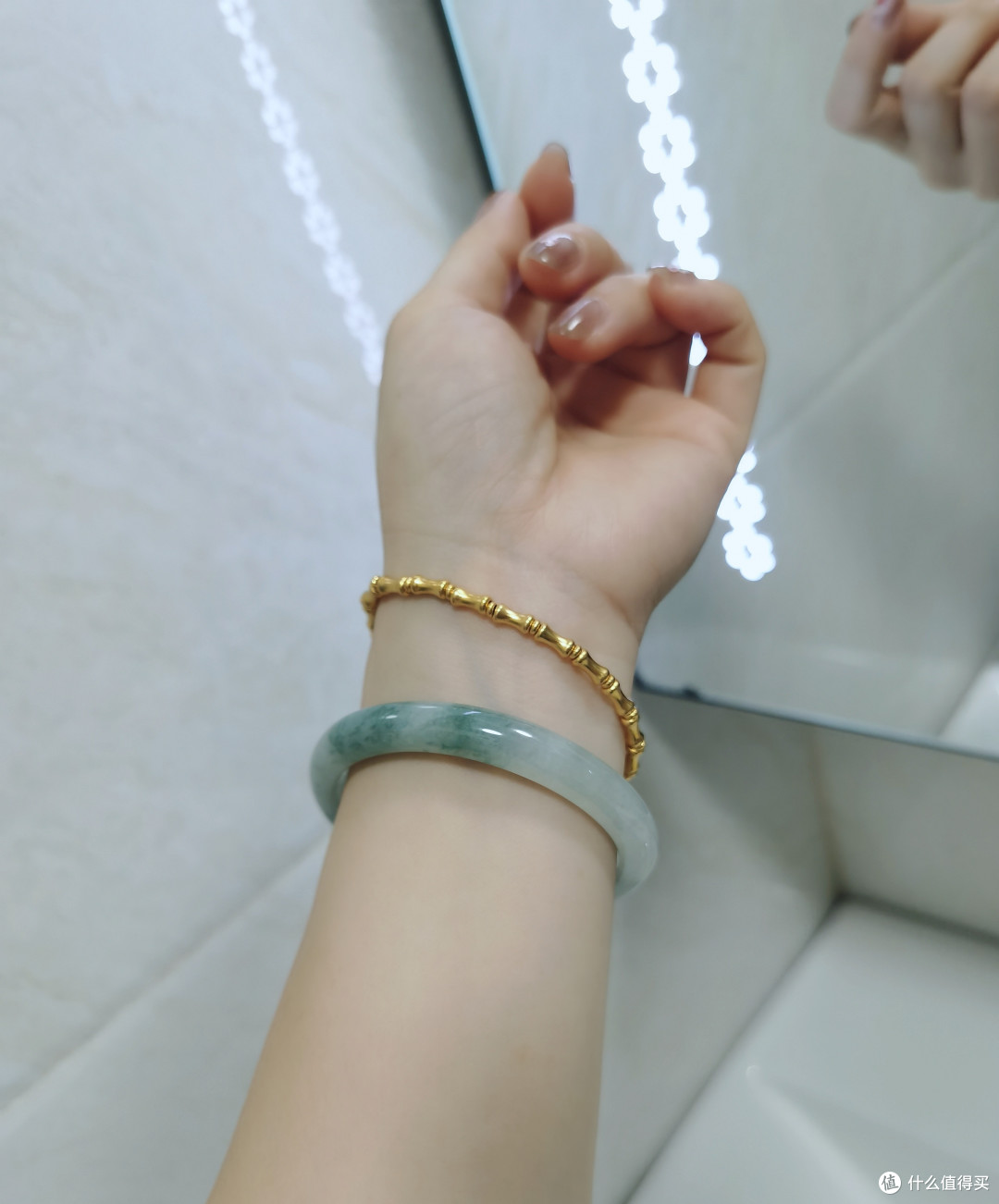 七夕收到玉镯与黄金手链