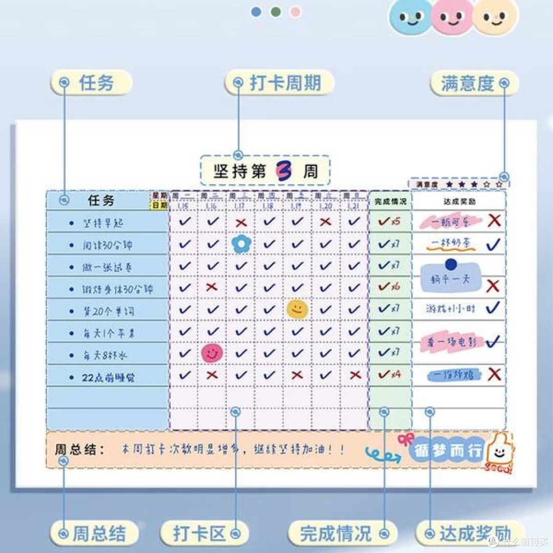 酷小帅自律打卡本：开启新学期自律新篇章，颜值与实用并存