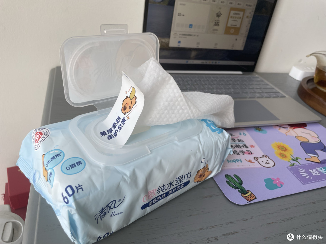 清风卡皮巴拉0敏纯水湿巾,小孩子友好湿巾推荐!