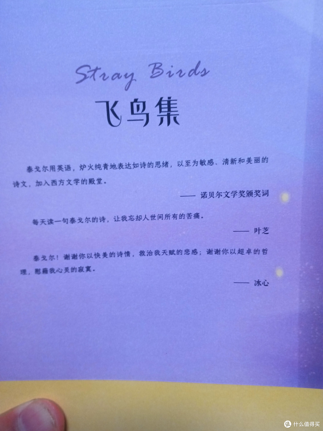 〈飞鸟集〉：心灵深处的温柔触动