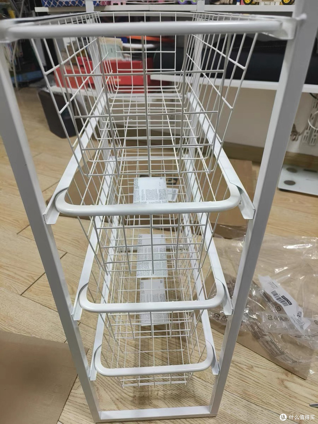 IKEA JONAXEL尤纳赛尔网篮置物架:寝室收纳的灵活利器