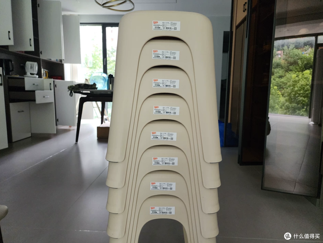 🛋️家人们，禧天龙冰河灰 45cm 塑料高凳太绝啦👏