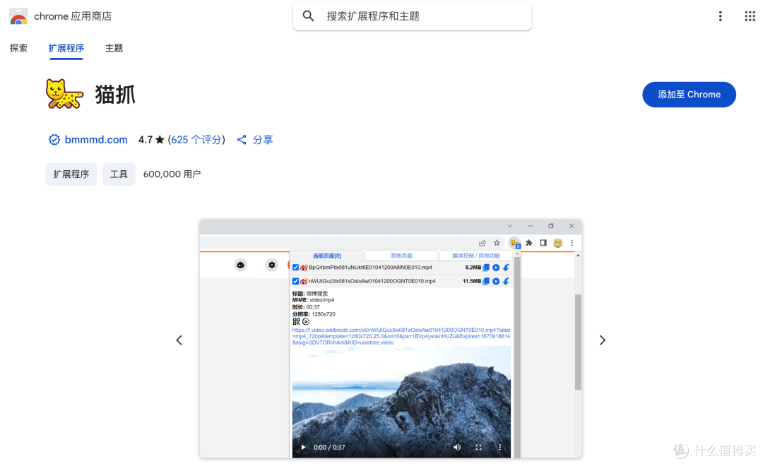 插件 - 网页视频下载利器 Cat Catch