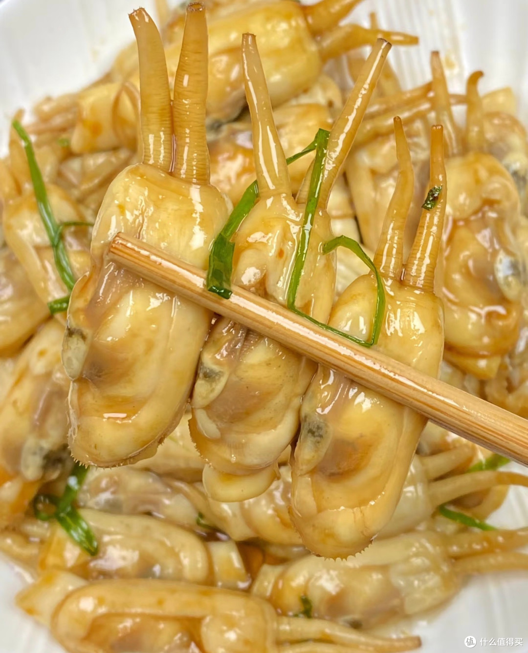秋日葱油蛏子:鲜香四溢