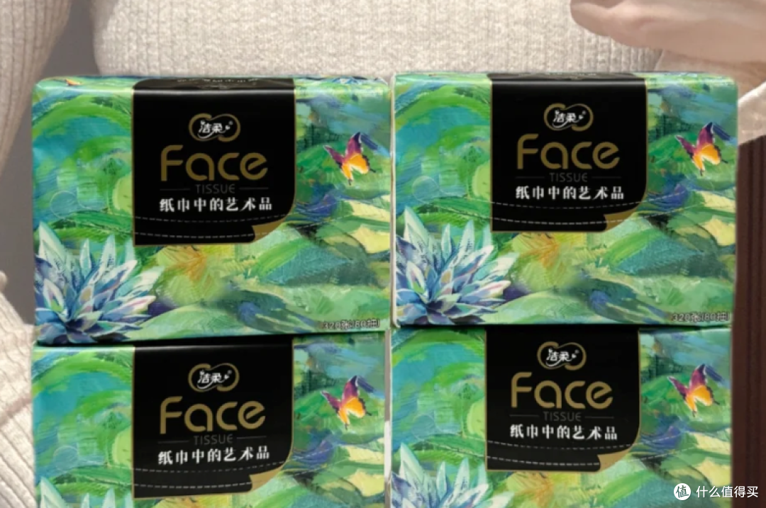 洁柔油画抽纸:可湿水超韧!像用小手帕
