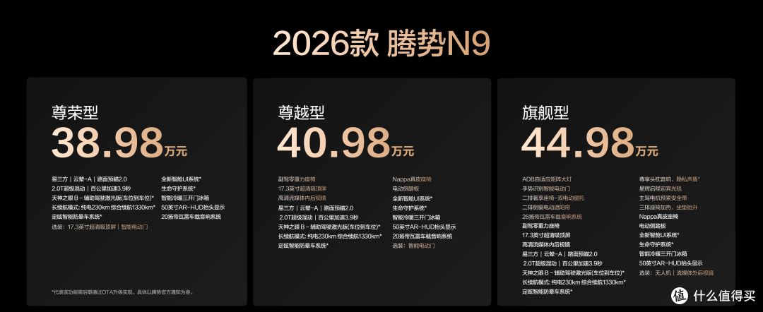 科技安全极致守护!2026款腾势N9正式上市,38.98万元起!