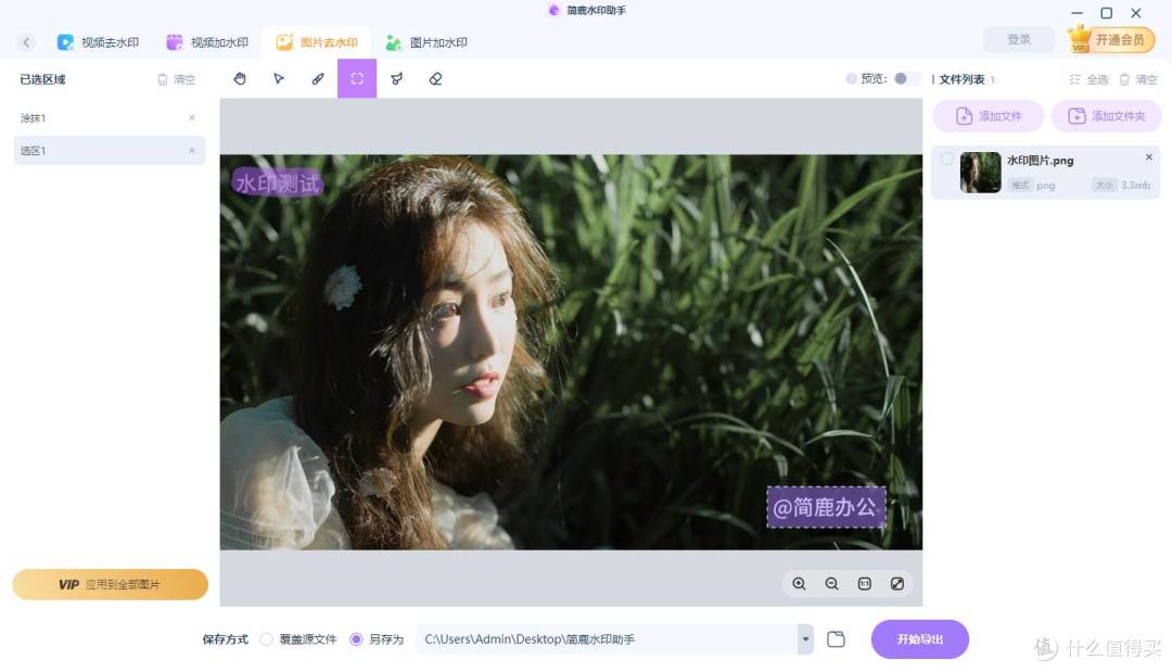 标记图像中的水印内容