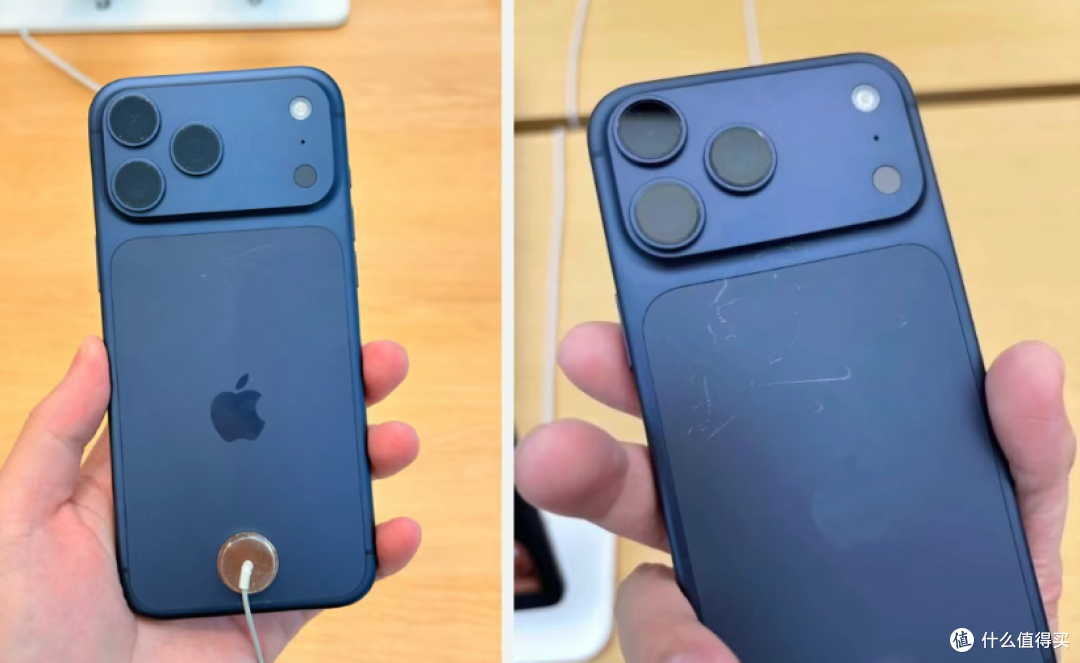 铝合金质感太差?iPhone 17 Pro又翻车,样机刚上架就满身划痕...