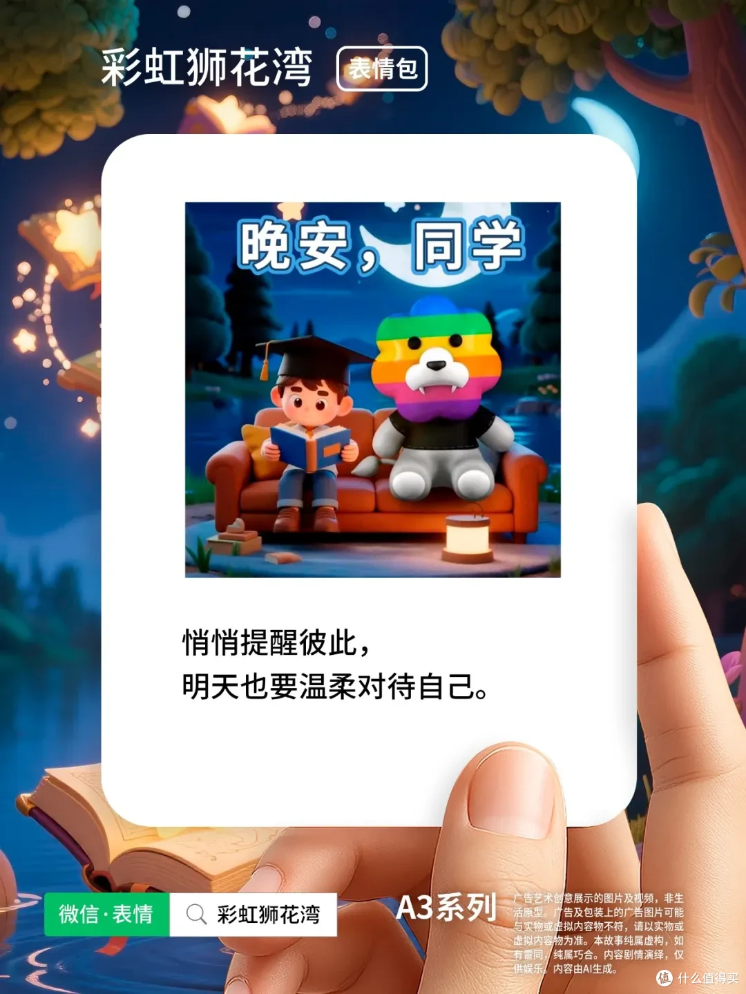 彩虹狮花湾 A3 系列微信表情包