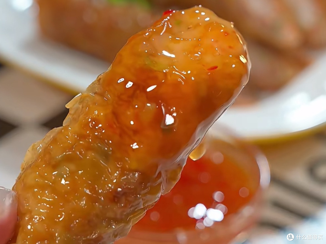 自制腐皮虾卷,鲜香四溢