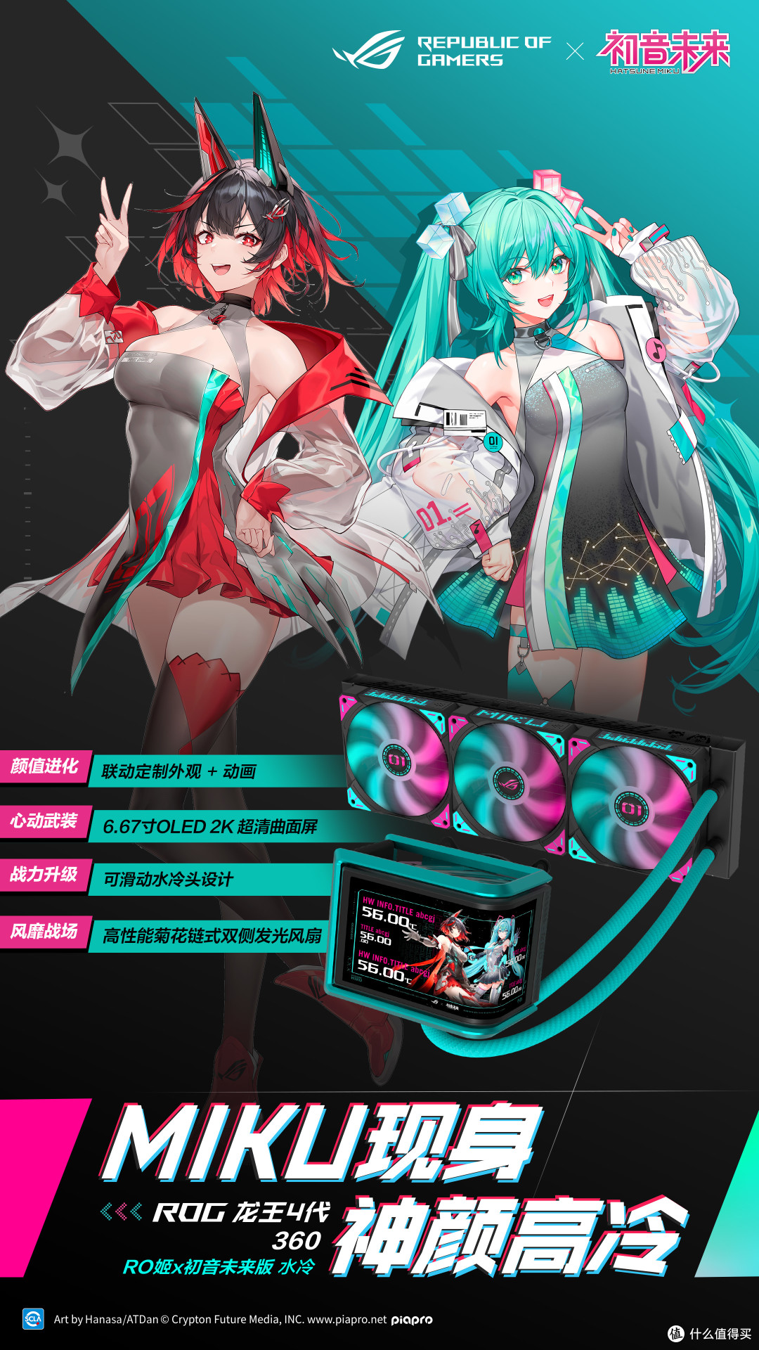 ROG联名初音未来装备震撼发售!极致美学与电竞性能的桌搭新宠
