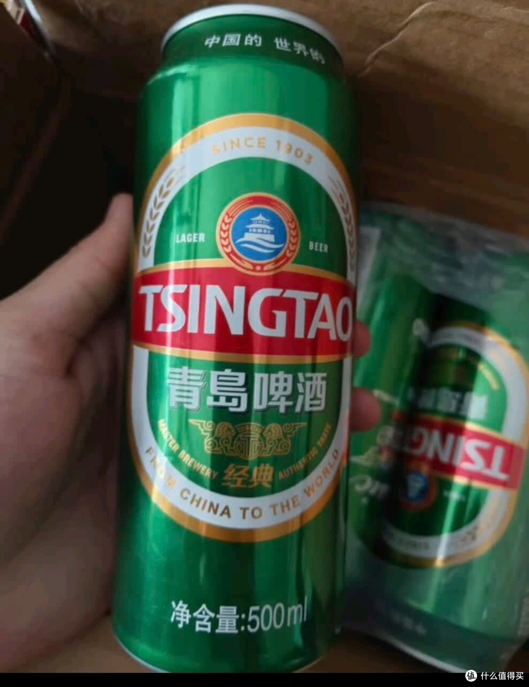 青岛啤酒(TsingTao)经典系列浓郁麦香500ml*24听(多厂生