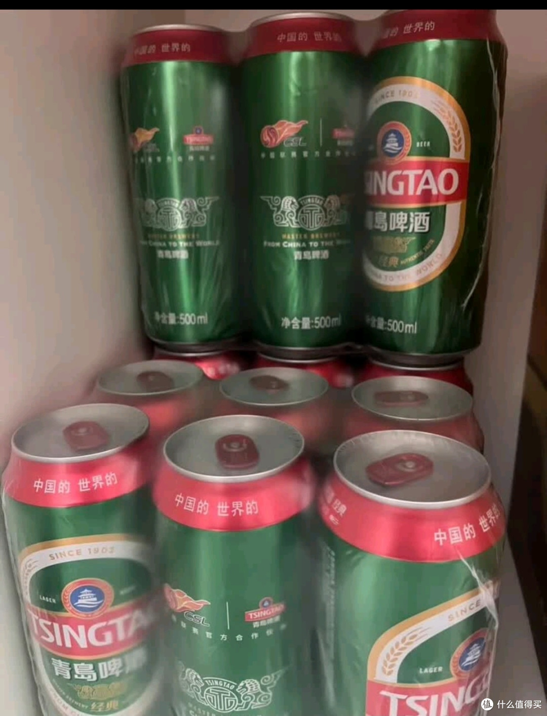 青岛啤酒(TsingTao)经典系列浓郁麦香500ml*24听(多厂生