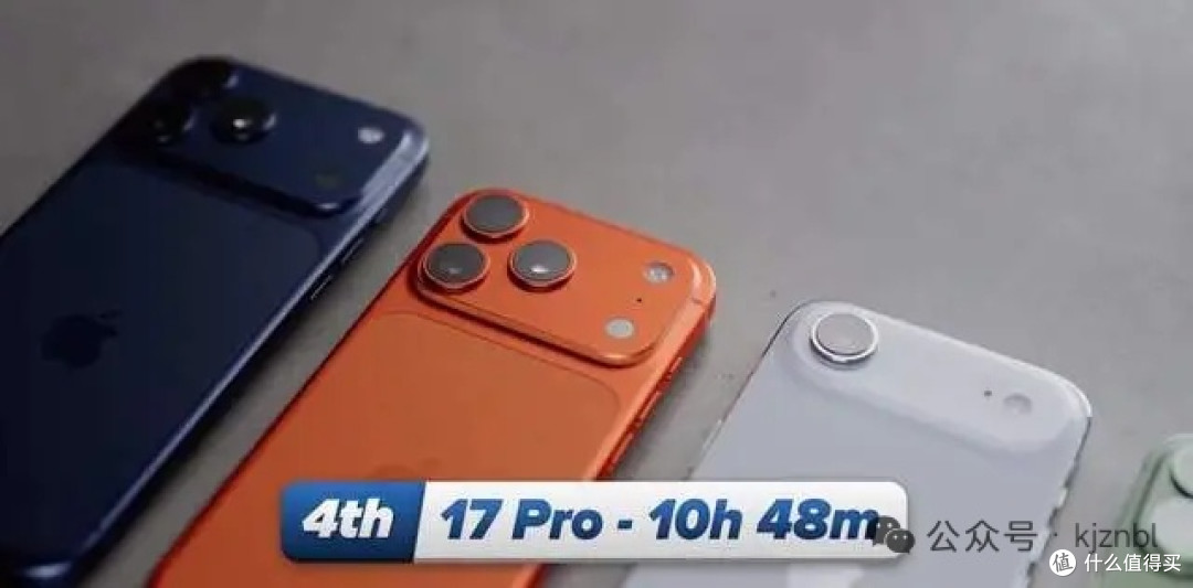 实测13小时！iPhone 17 Pro Max碾压三星S25U，Air仅7小时哭了