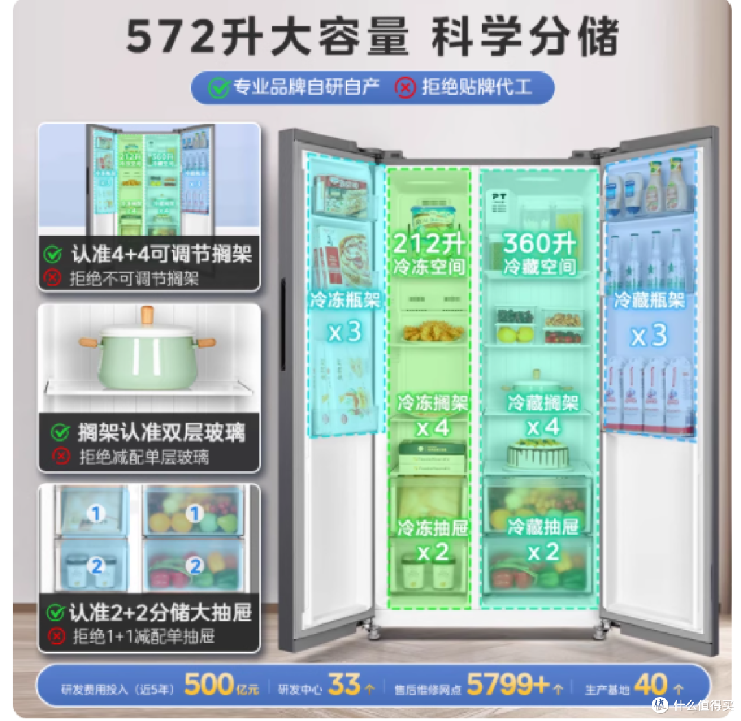厨房颜值与实力天花板！美的 572L 冰箱深度体验✨