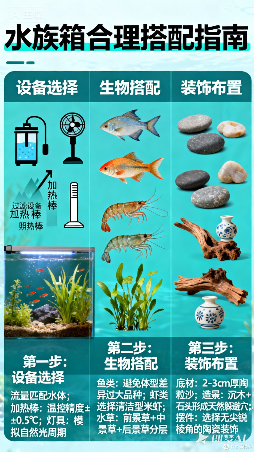 如何合理搭配水族箱