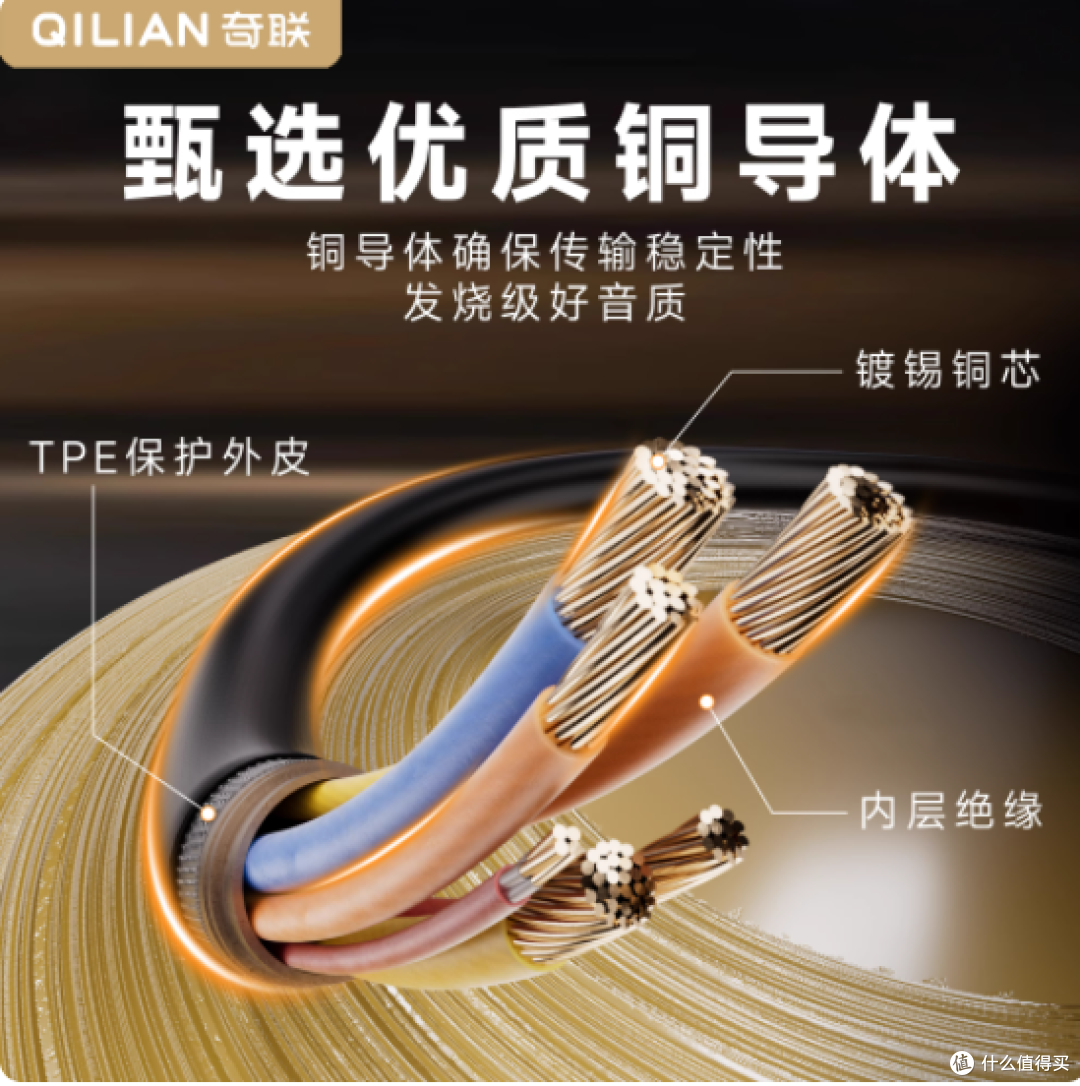 别让劣质线毁了你的耳机!奇联 V3Pro 音频线,重塑声音连接体验