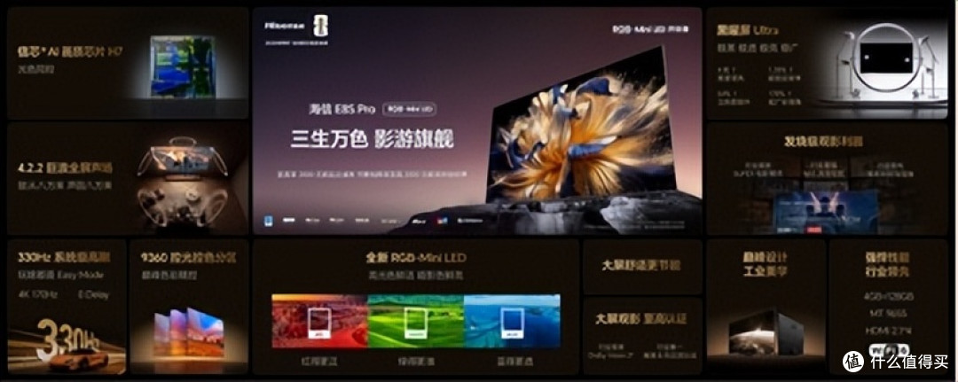 海信电视U7S Pro、E8S Pro发布,开启RGB-Mini LED彩色背光新时代