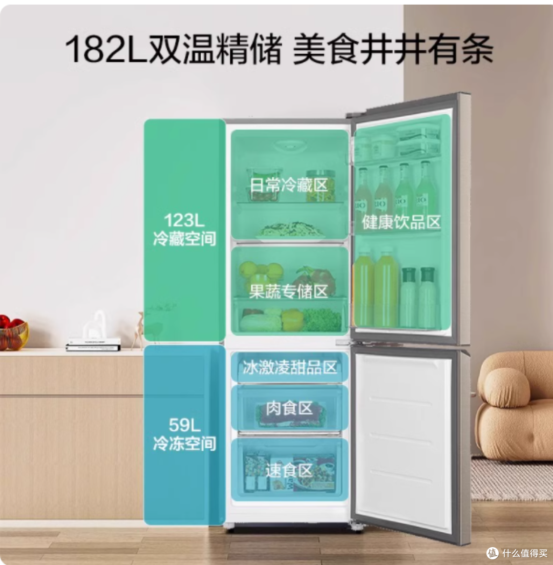 小户型续命神器！海尔 182 升冰箱把「鲜储自由」塞进 0.35㎡
