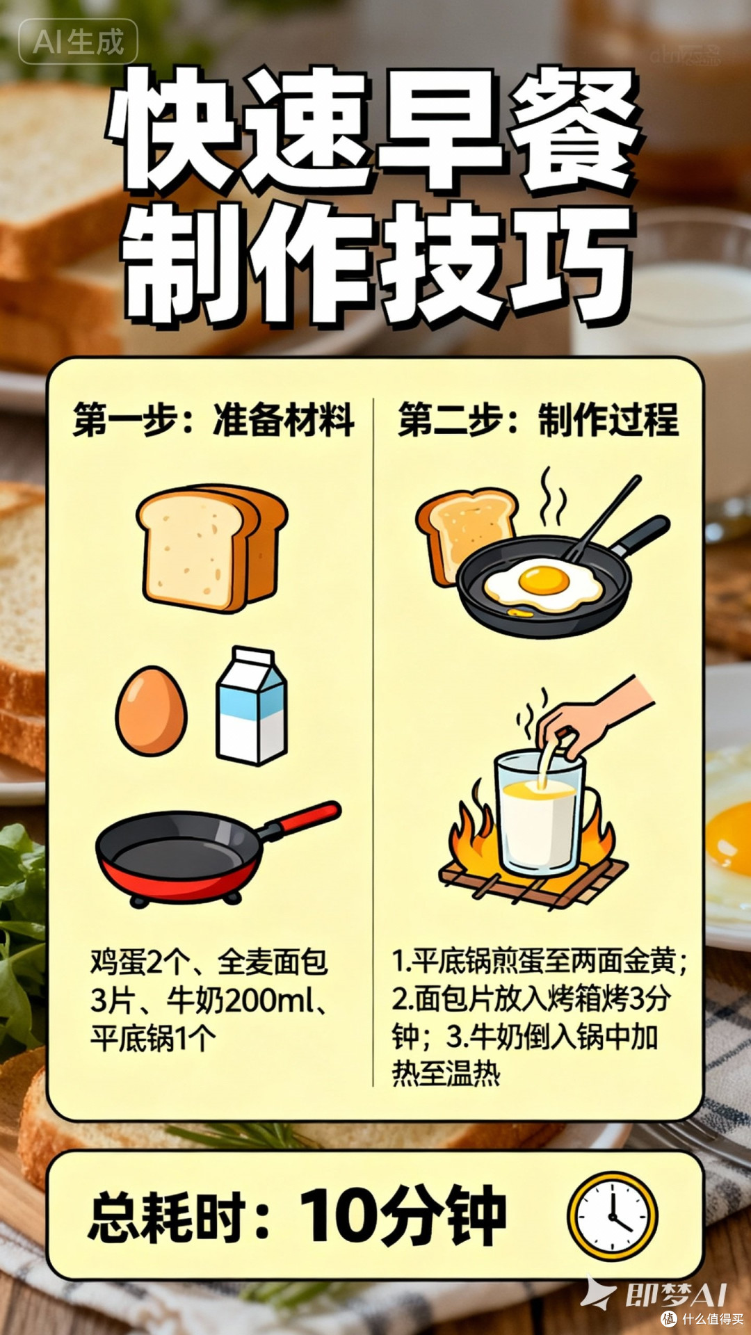 快速早餐制作技巧