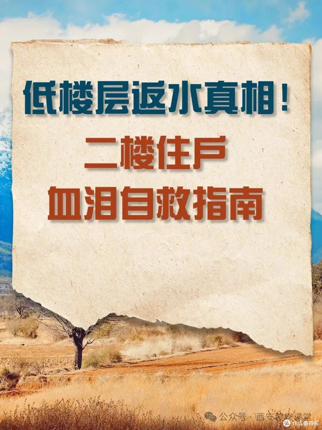 低楼层返水真相!二楼住户血泪自救指南