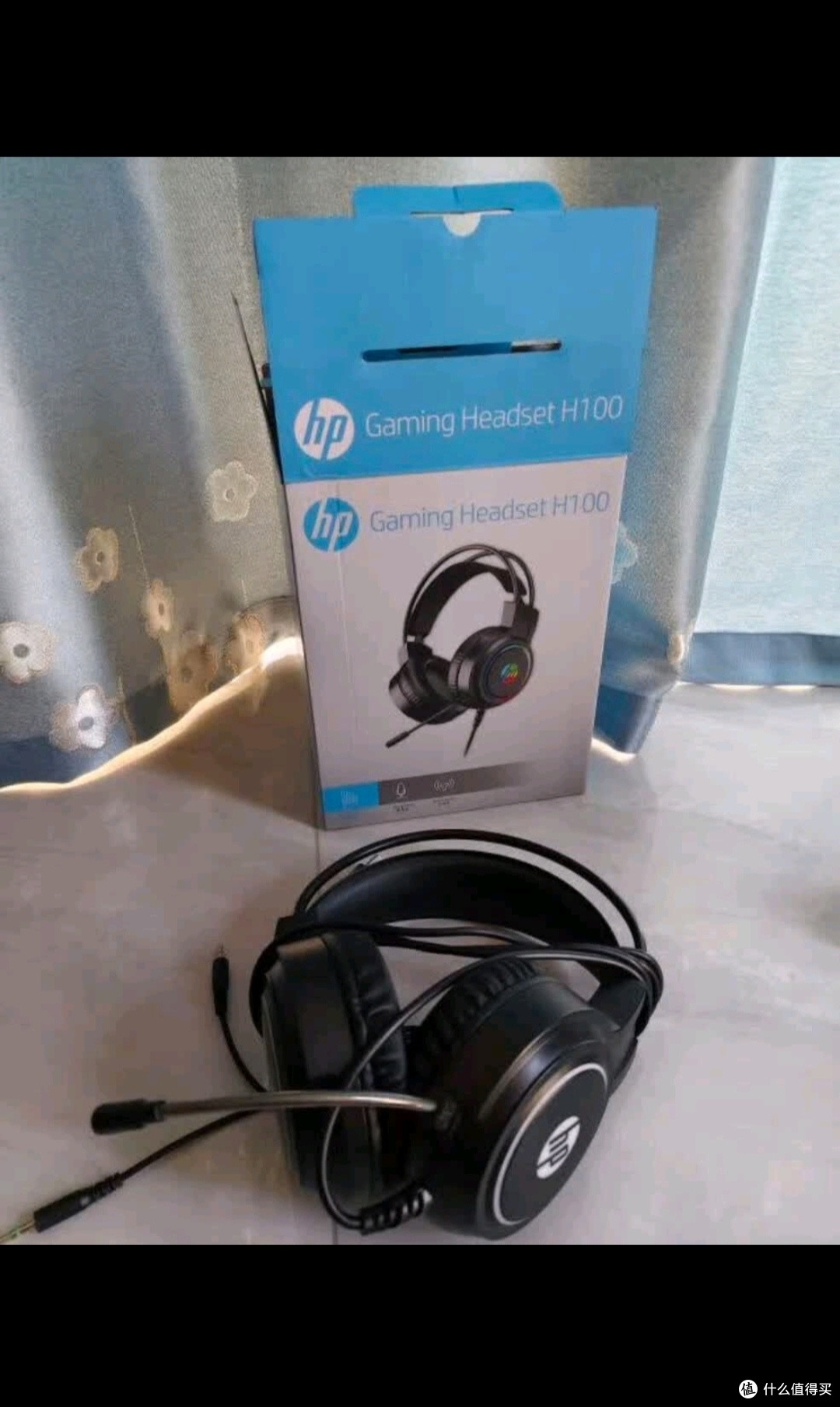 惠普(HP)H100游戏耳机头戴式耳麦带麦克风电竞网吧有线耳机游戏