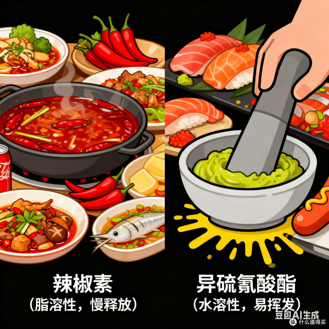 辣椒与芥末:两种“辣味”的本质差异,藏着味觉与生理的双重博弈