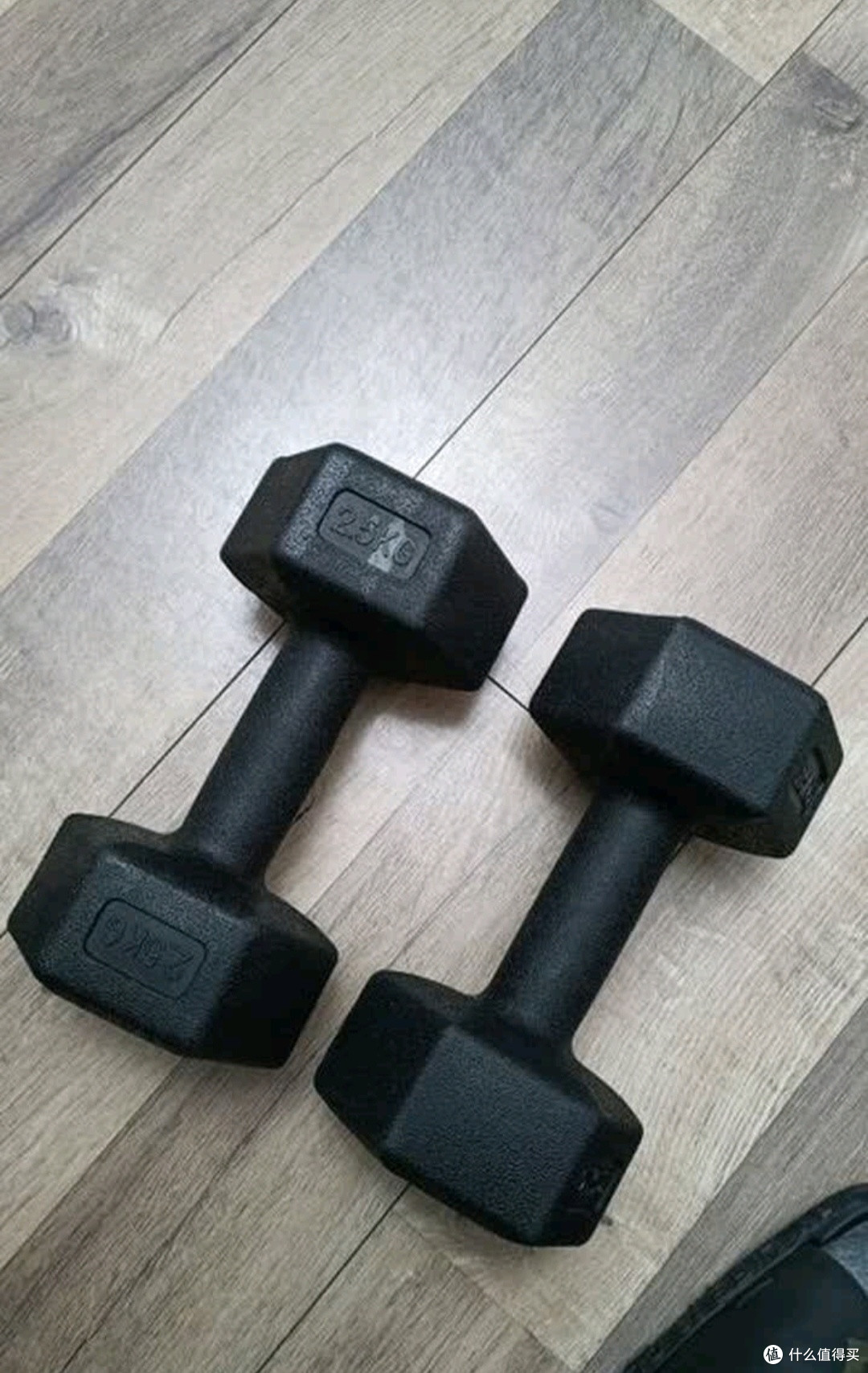 华亚(HUAYA) 哑铃环保包胶六角手铃男士家用健身器材 5KG 一对