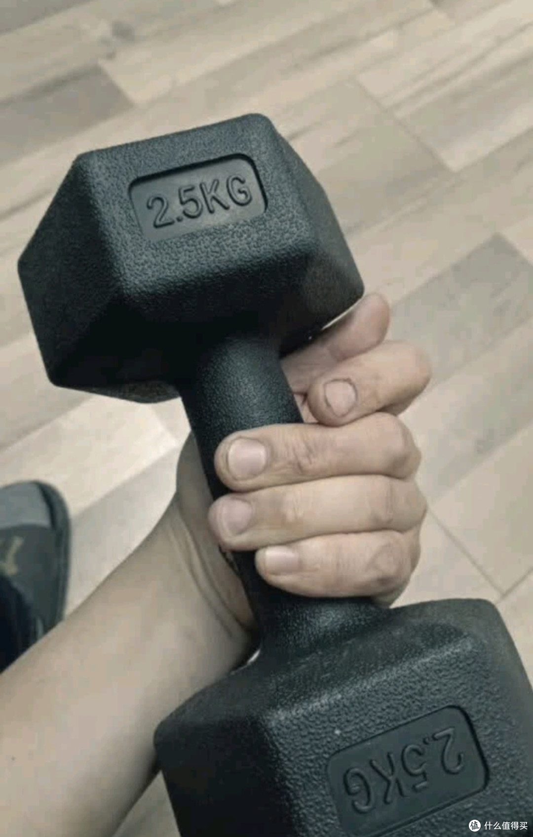 华亚(HUAYA) 哑铃环保包胶六角手铃男士家用健身器材 5KG 一对