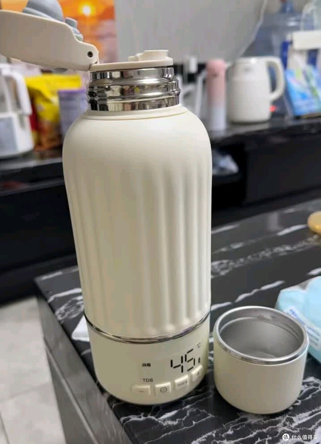 小白熊SnowBear无线便携恒温杯婴儿水壶保温儿童外出泡奶电热杯