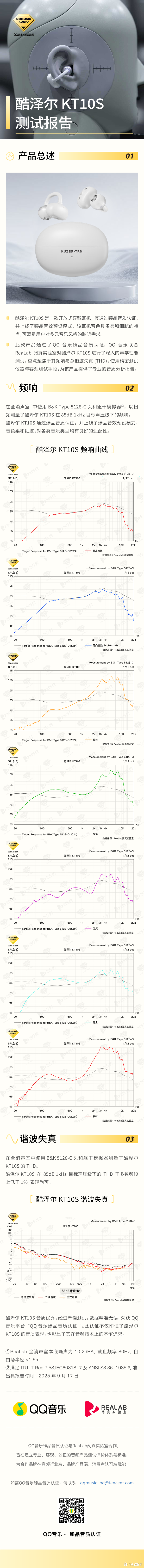 QQ音乐臻品认证测试 | 酷泽尔 KT10S