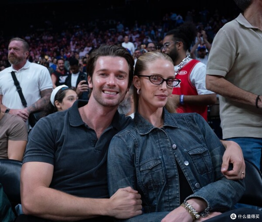 Patrick Schwarzenegger & Abby Champion at NBA Abu Dhabi games