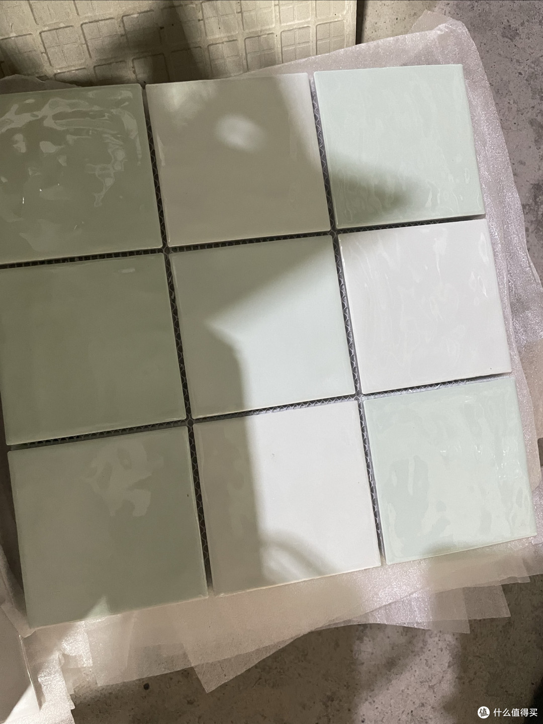 97×97小方块马赛克瓷砖浅海水蓝天蓝色青浅绿色幻彩墙地砖波浪