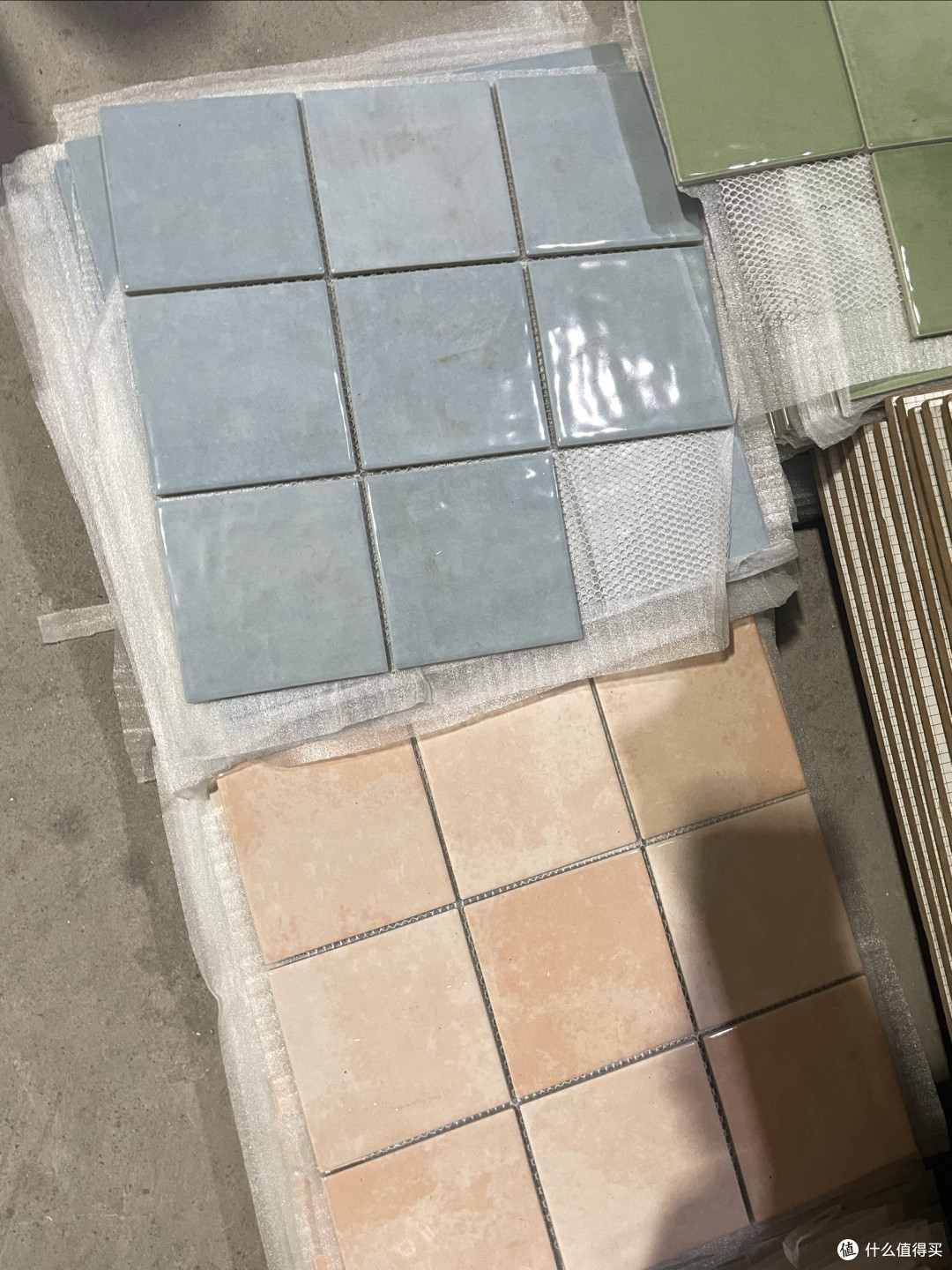 97×97小方块马赛克瓷砖浅海水蓝天蓝色青浅绿色幻彩墙地砖波浪