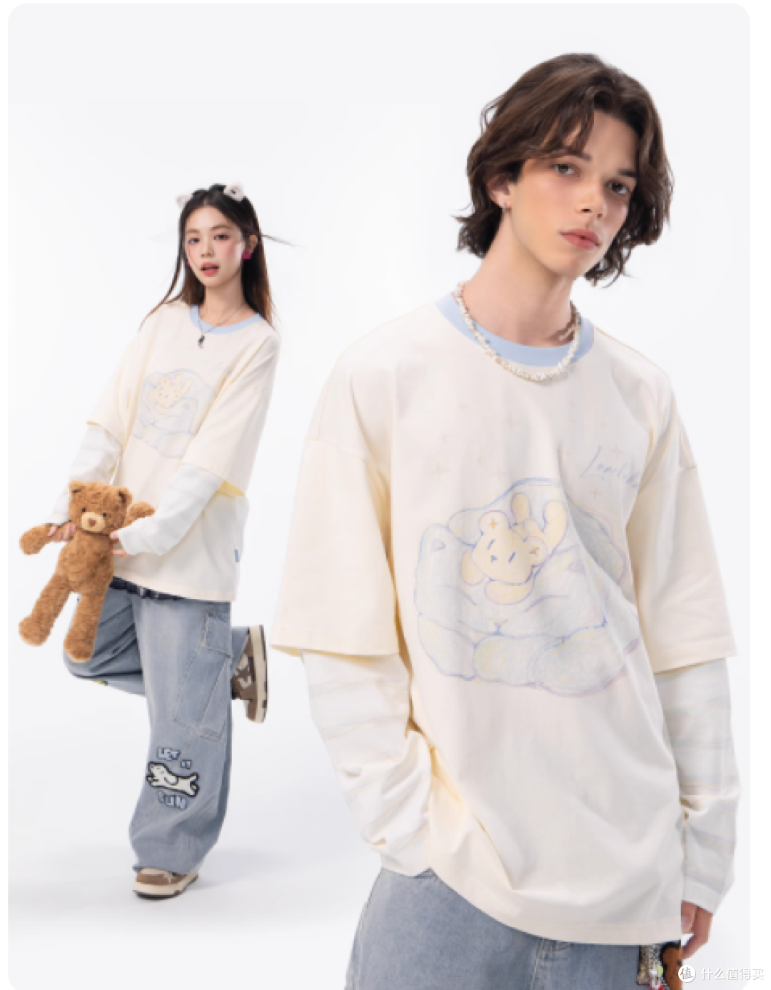 杏色小熊 T 恤封神!LAMLICKA 把慵懒感焊在身上🐻
