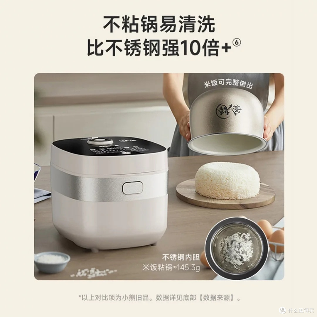 小熊铁釜电饭煲:4-5人家庭的米饭神器