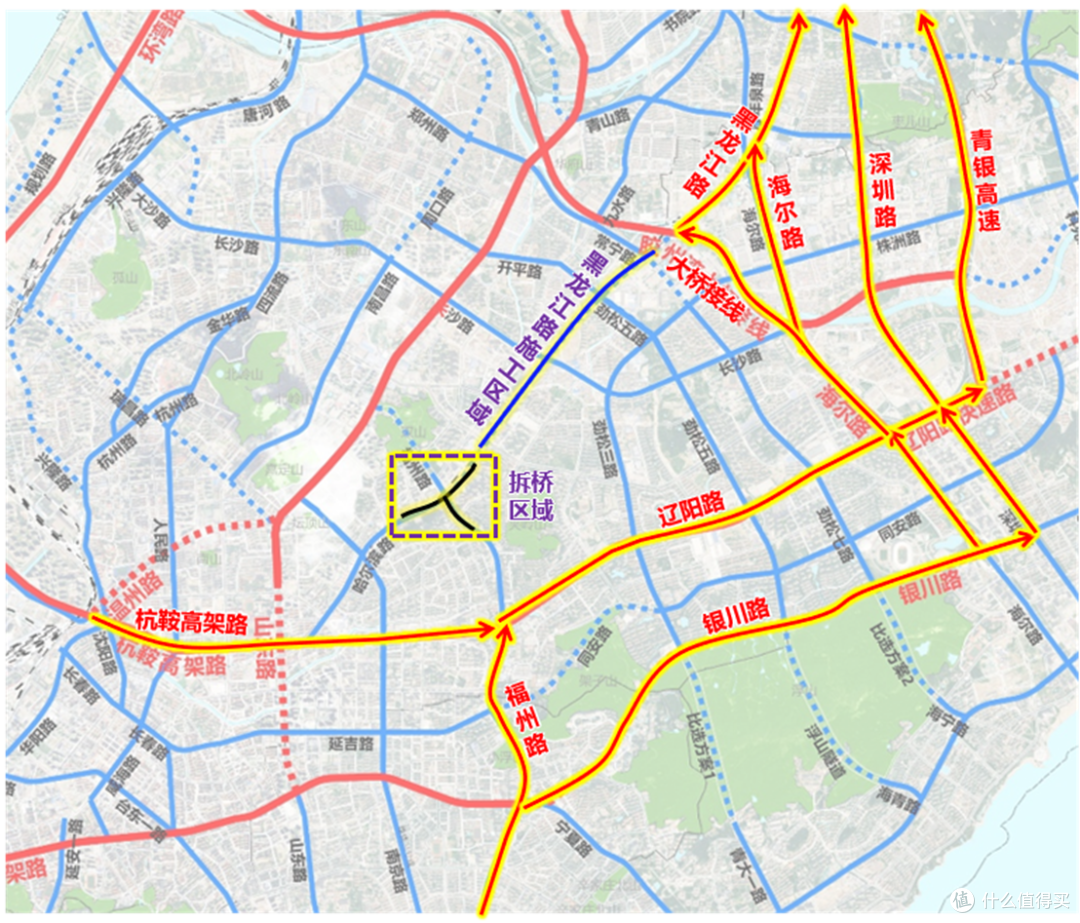 10月10日起青岛华仁立交桥拆除改造施工 部分路段交通调流