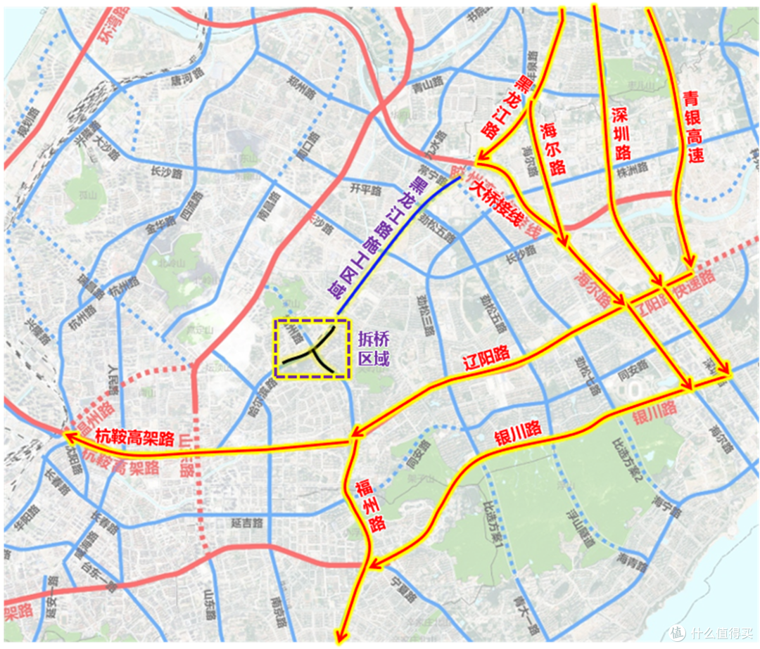 10月10日起青岛华仁立交桥拆除改造施工 部分路段交通调流