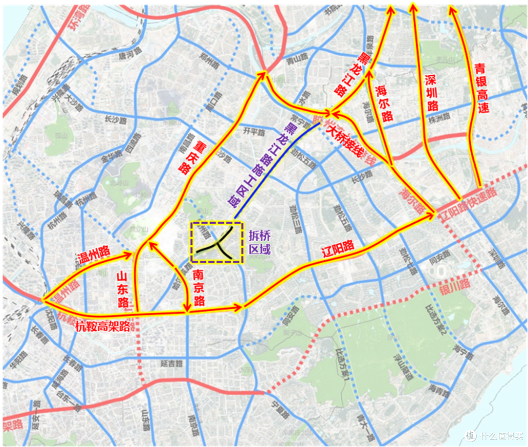 10月10日起青岛华仁立交桥拆除改造施工 部分路段交通调流