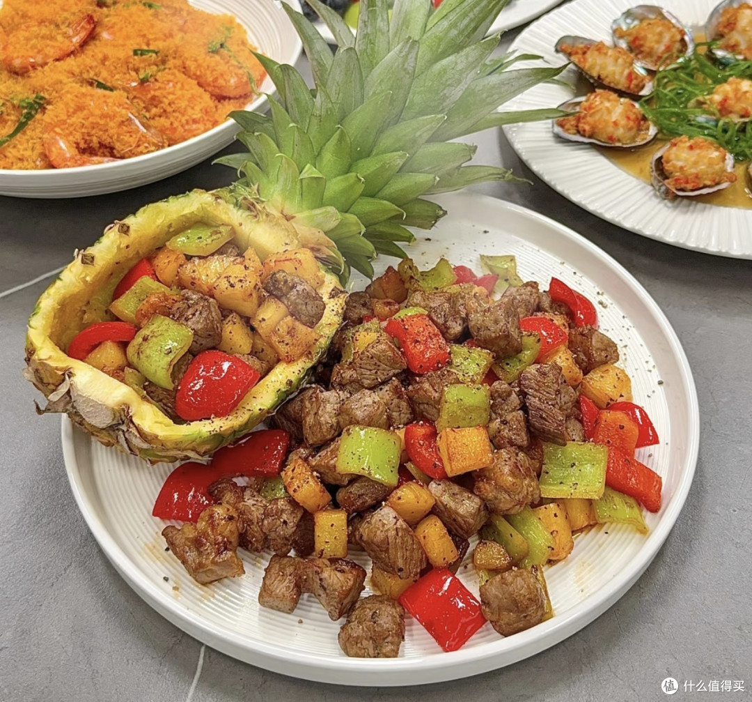 中秋家宴:鲍鱼与菠萝牛肉粒