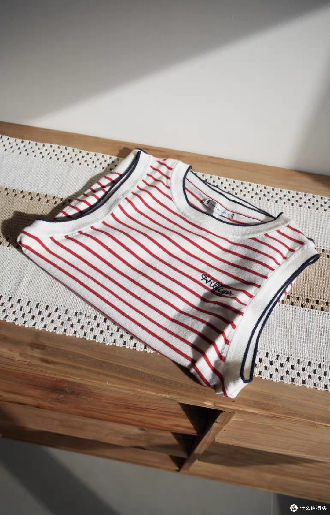 Tommy25秋冬新款女装纯棉条纹针织背心