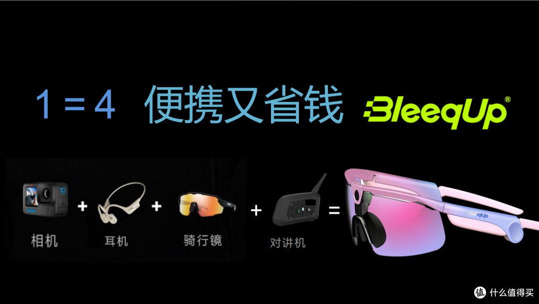 BleeqUp超影擎 四合一AI运动眼镜,运动相机+耳机+对讲机一镜搞定