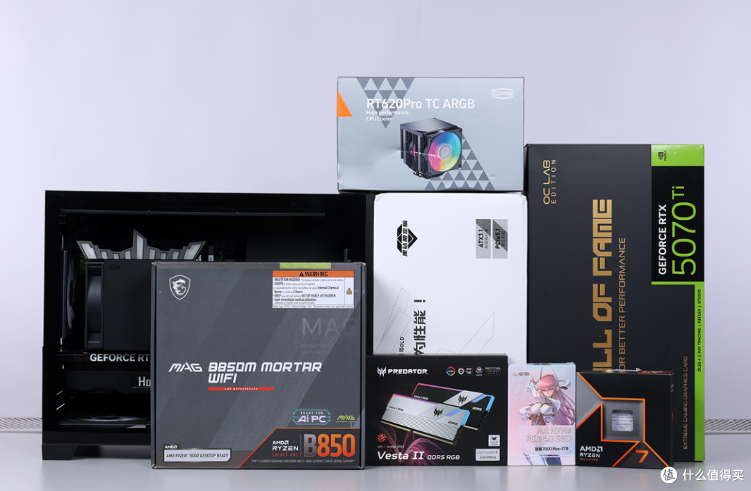 黑色紧凑型风冷装机方案:9700X+ 5070Ti 名人堂显卡装机分享