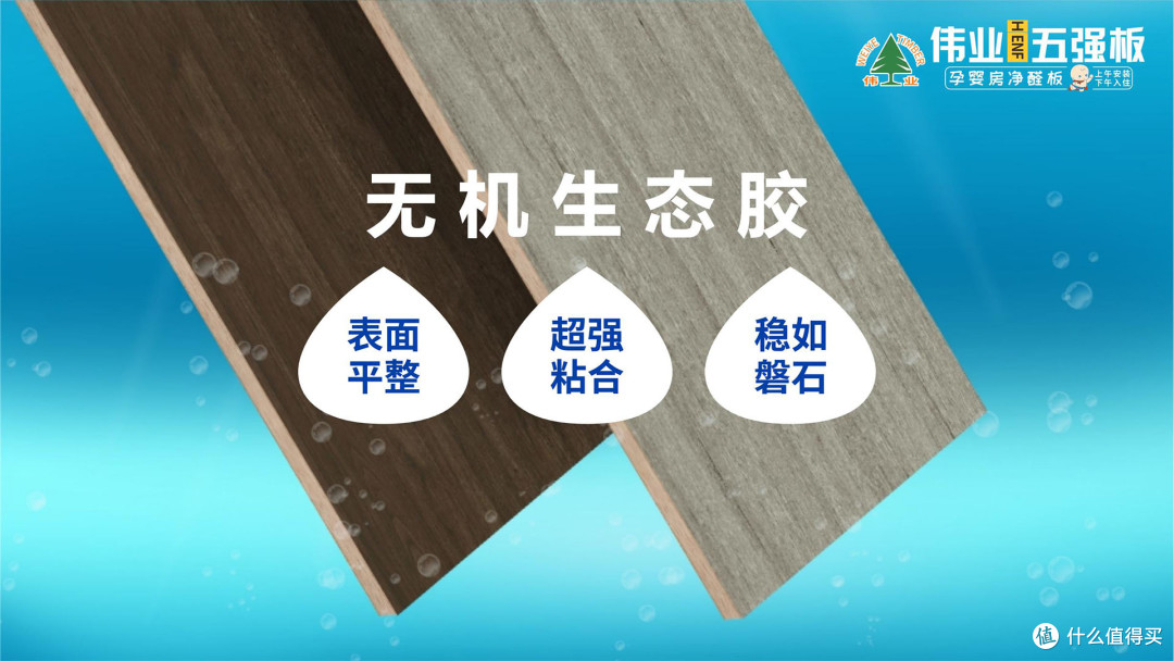 比石头还稳!伟业五强板用无机生态胶,耐水膨胀率仅0.3%