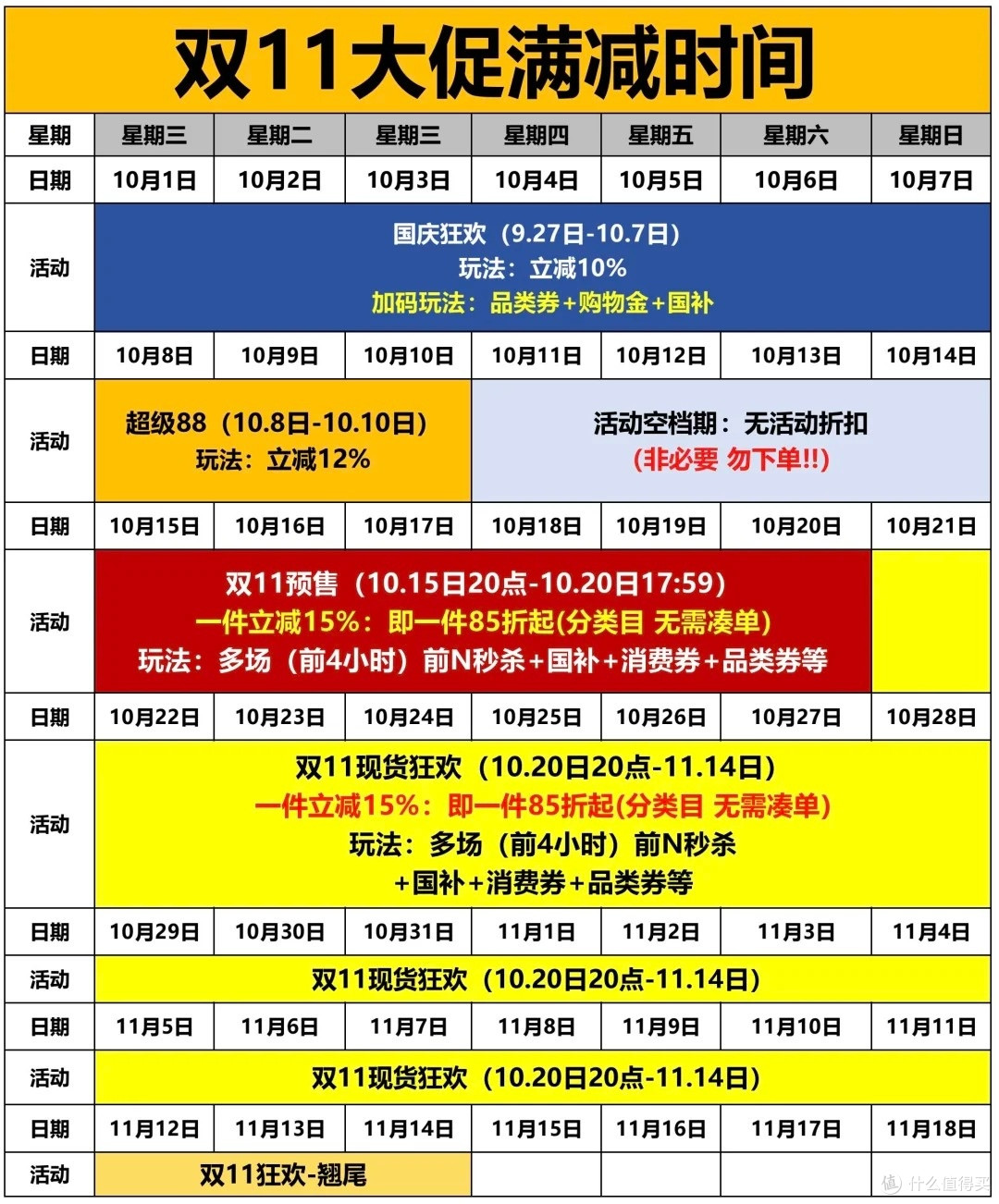请查收‼️双11活动立减时间