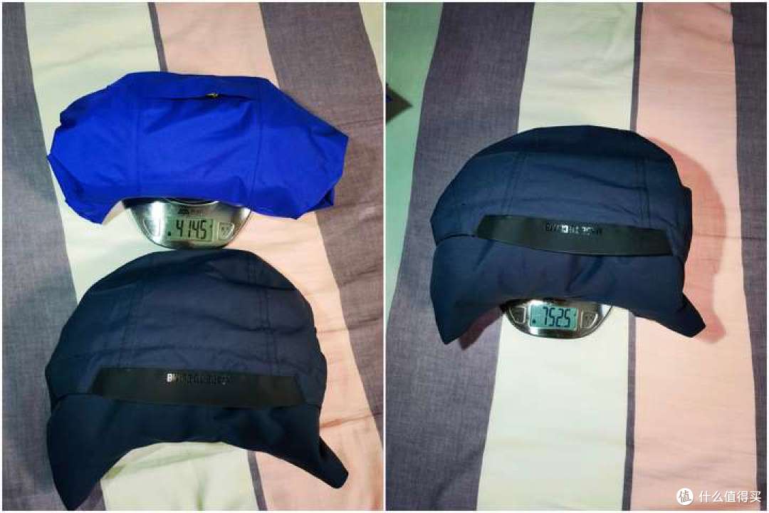 3L与2L冲锋衣收纳体积与重量对比