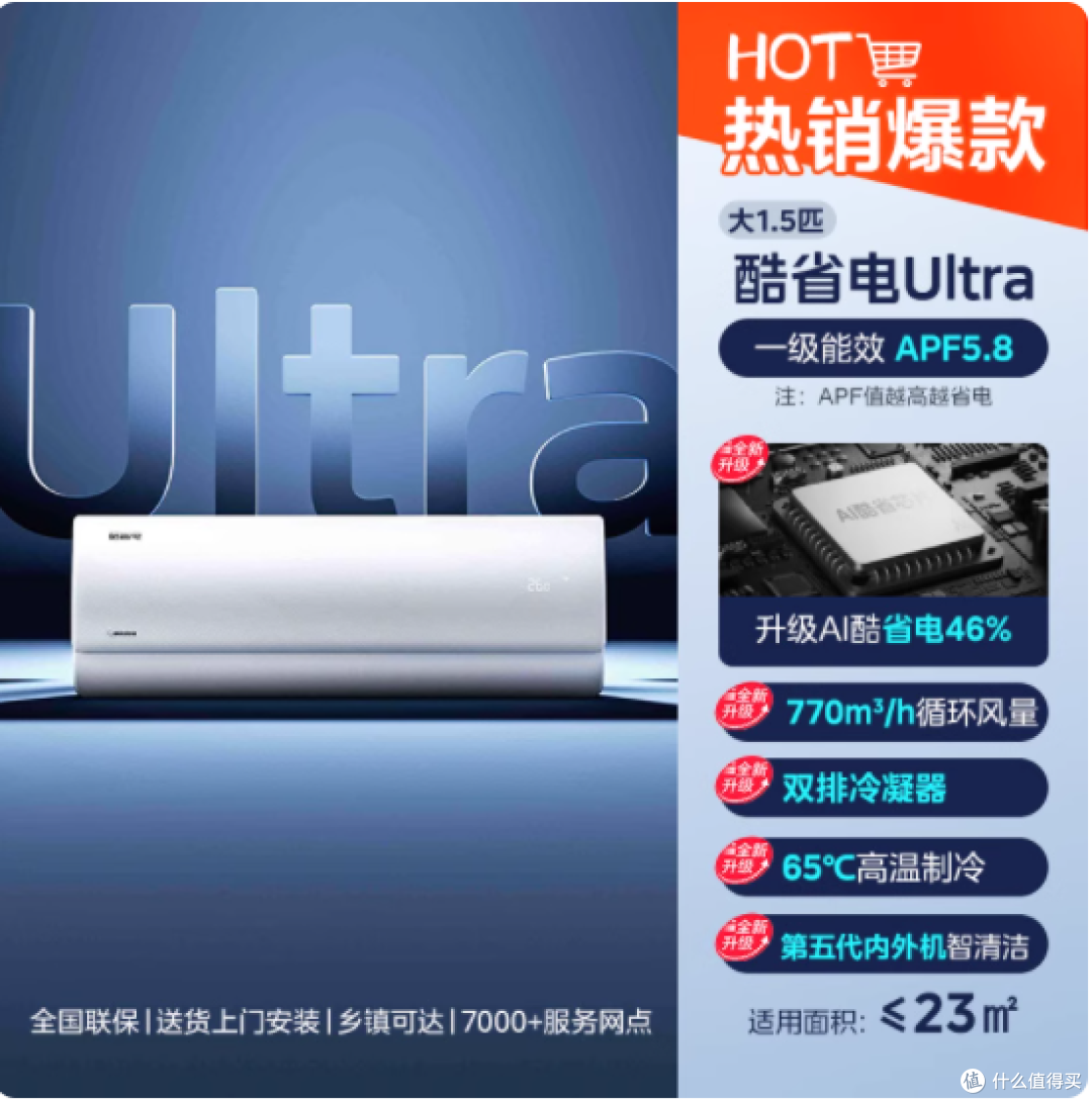 被美的酷省电 Ultra 征服!1.5 匹挂机把省电和舒适焊死了