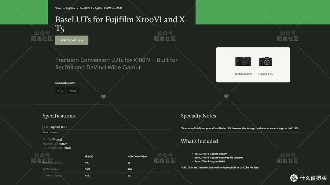 最新GAMUT BaseLUTs富士X100VI和X-T5相机色彩还原LUT调色预设包