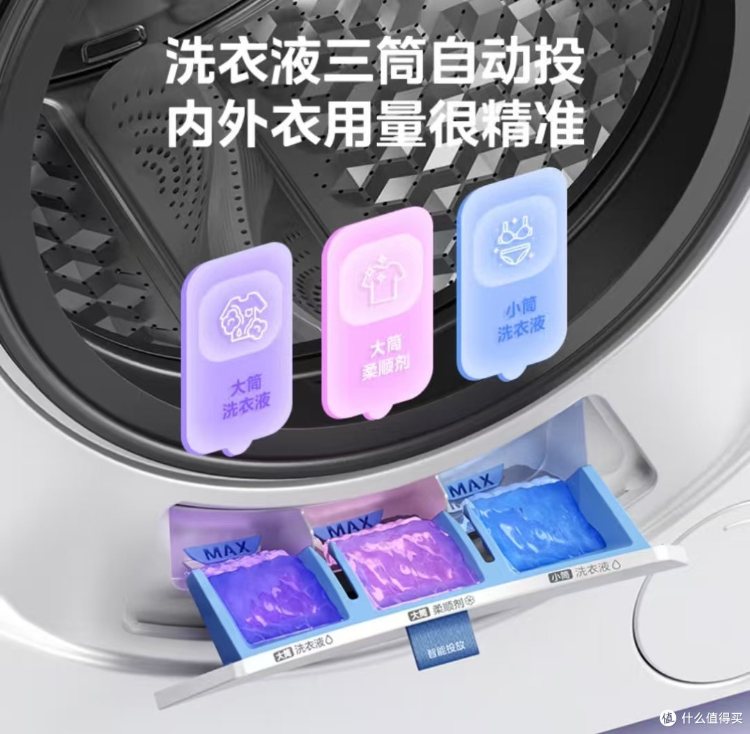 美的可爱多MD11DDEX三筒洗衣机:分区洗护的懒人优选