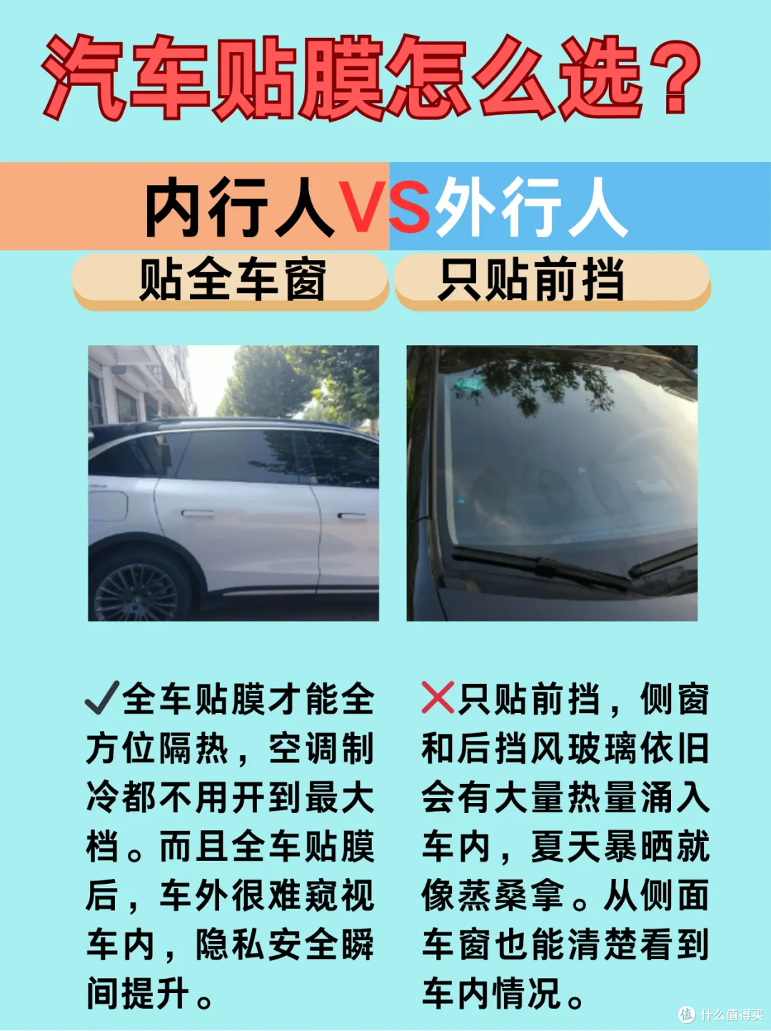 车窗膜怎么选？内行人不会告诉你这些_汽车贴膜_什么值得买